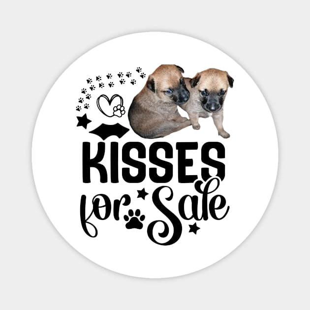 cute puppies - kisses for sale Magnet by SG-Nogalte